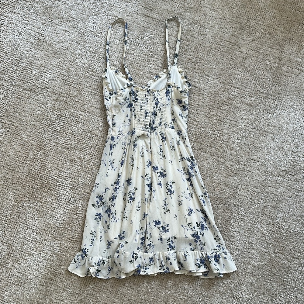 Reformation White and Blue Floral Mini Dress - Picture 4 of 6